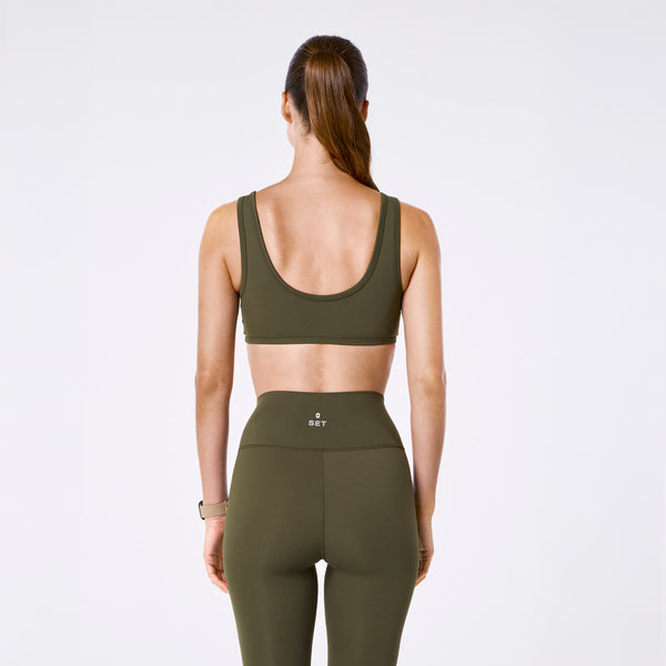 women's Spruce FIGS | SET ACTIVE Breathe Scoop Bra®