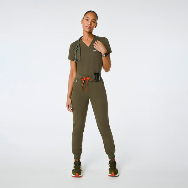 women's Spruce High Waisted Zamora - Petite Jogger Scrub Pant™