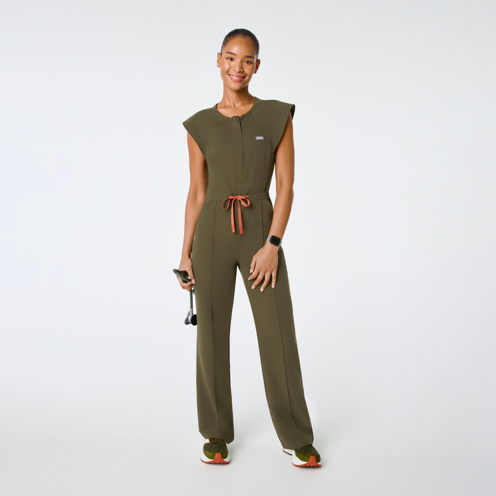 women's Spruce Layton Crewneck Wide Leg - Tall ScrubJumpsuit™