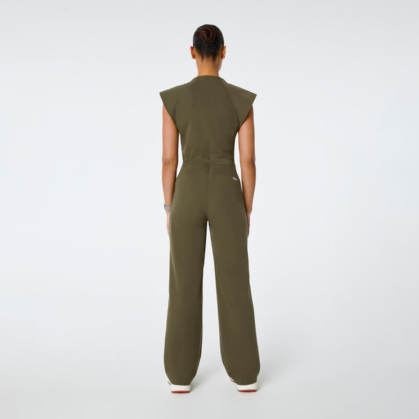 women's Spruce Layton Crewneck Wide Leg - Petite ScrubJumpsuit™