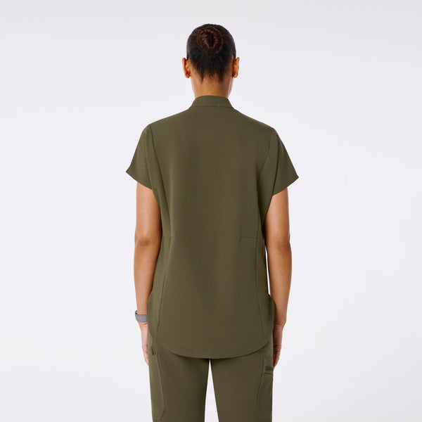 women's Spruce Montex - Mock Neck Scrub Top