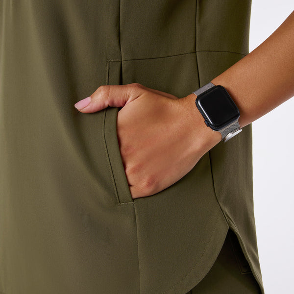 women's Spruce Montex - Mock Neck Scrub Top