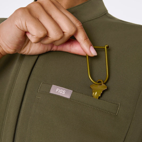 women's Spruce Montex - Mock Neck Scrub Top