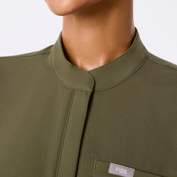 women's Spruce Montex - Mock Neck Scrub Top