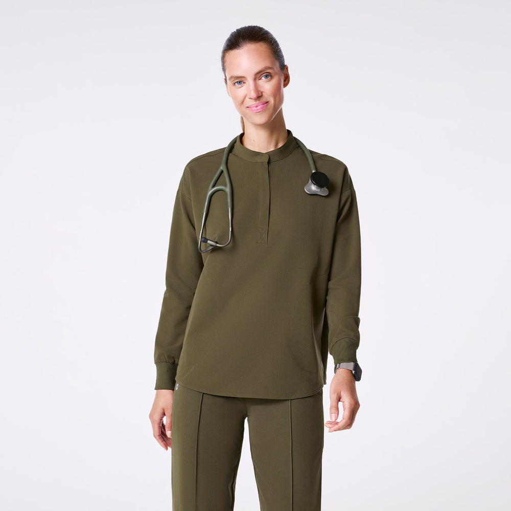 women's Spruce Rafaela Relaxed Longsleeve - Scrub Top