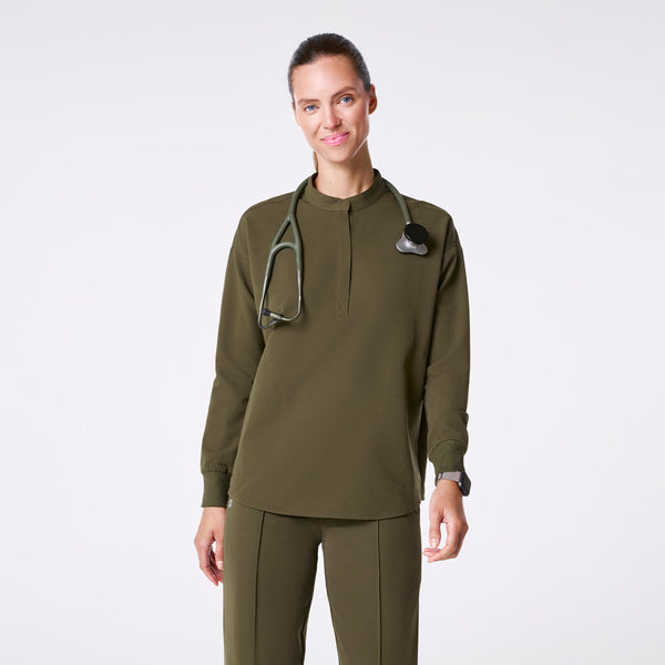 women's Spruce Rafaela Relaxed Longsleeve - Scrub Top