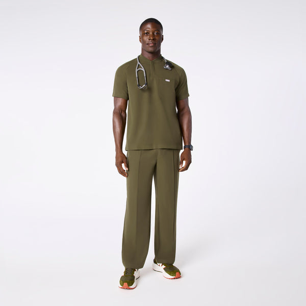 men's Spruce Stratton Henley - Shortsleeve Scrub Top