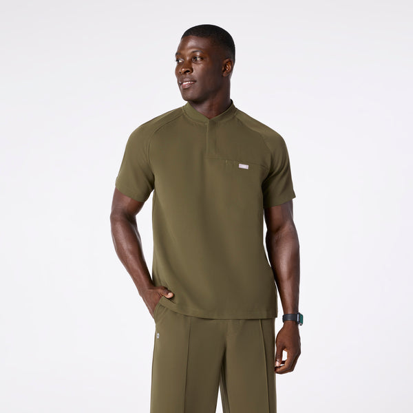 men's Spruce Stratton Henley - Shortsleeve Scrub Top