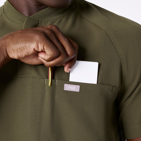 men's Spruce Stratton Henley - Shortsleeve Scrub Top