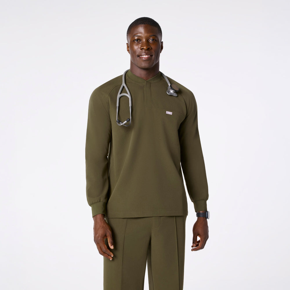 men's Spruce Stratton Henley - Longsleeve Scrub Top