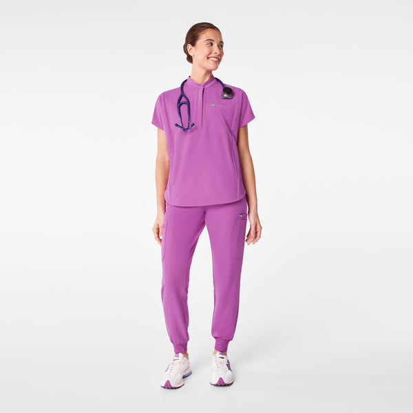 women's Ultraberry Montex - Mock Neck Scrub Top