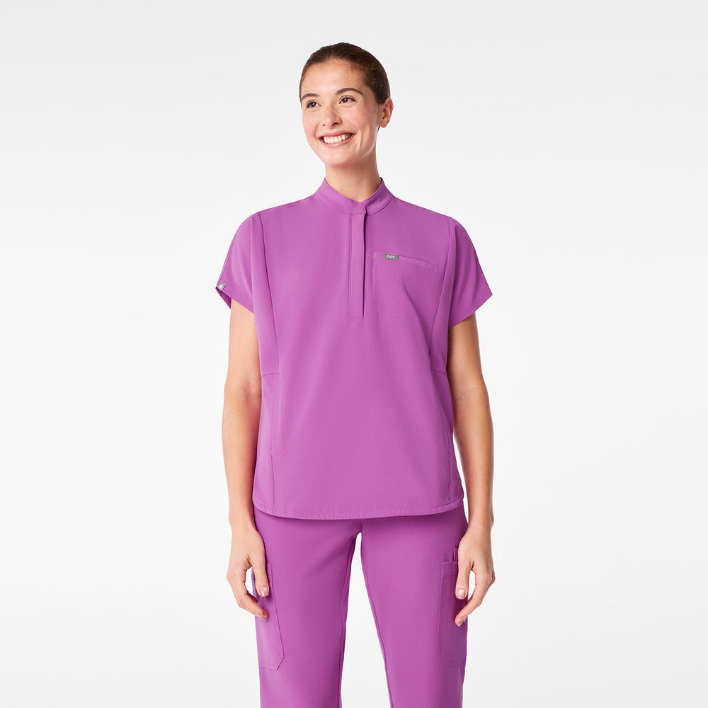 women's Ultraberry Montex - Mock Neck Scrub Top