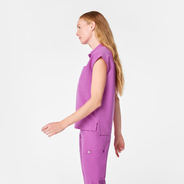 women's Ultraberry Payson Relaxed Henley - Scrub Top