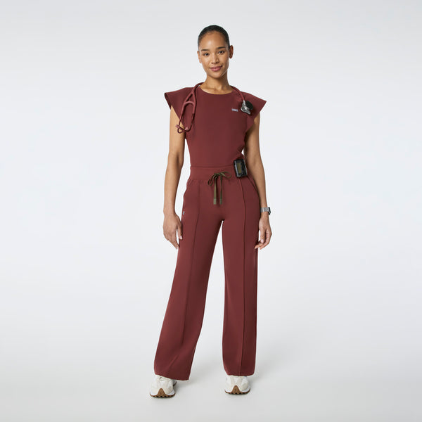 women's Walnut Alexandria Wide Leg Cargo - Scrub Pant