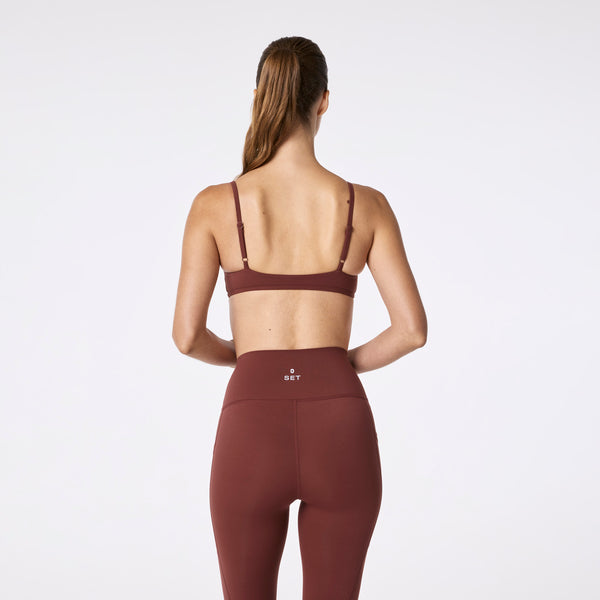 women's Walnut FIGS | SET ACTIVE Breathe Base Bra®