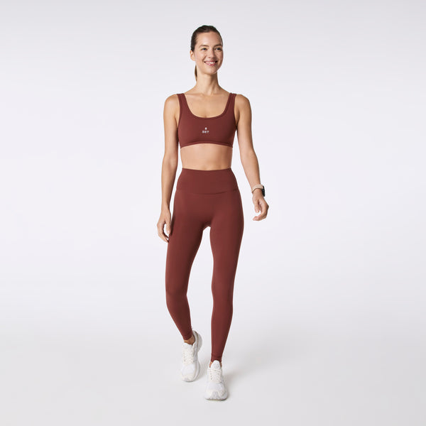 women's Walnut FIGS | SET ACTIVE Breathe Scoop Bra®