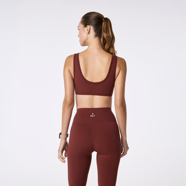women's Walnut FIGS | SET ACTIVE Breathe Scoop Bra®