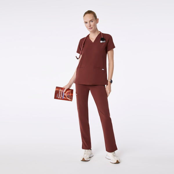 women's Walnut Casma - Three-Pocket Scrub Top™