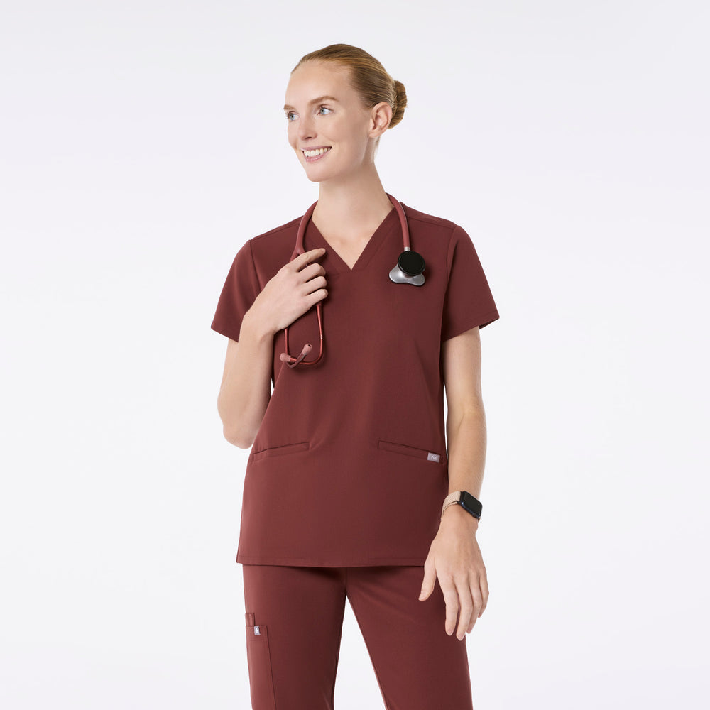 women's Walnut Casma - Three-Pocket Scrub Top™