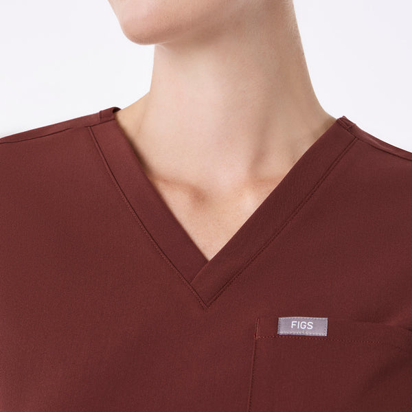 women's Walnut Catarina Petite - One-Pocket Scrub Top™