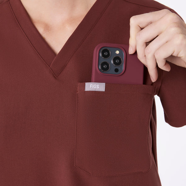 women's Walnut Catarina Petite - One-Pocket Scrub Top™