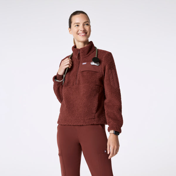 women's Walnut On-Shift High Pile - Fleece Pullover Jacket™