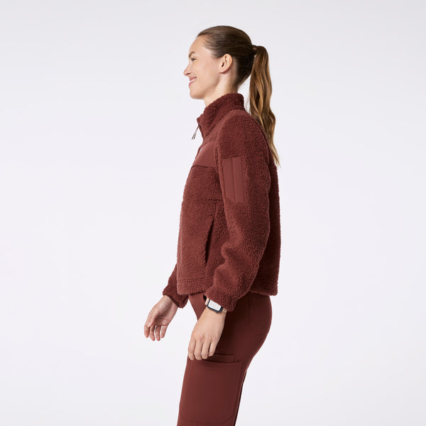 women's Walnut On-Shift High Pile - Fleece Pullover Jacket™