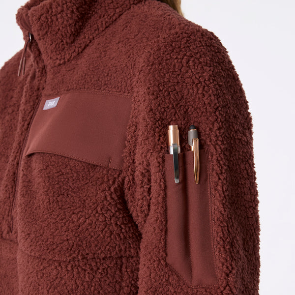 women's Walnut On-Shift High Pile - Fleece Pullover Jacket™