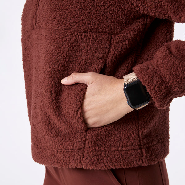 women's Walnut On-Shift High Pile - Fleece Pullover Jacket™
