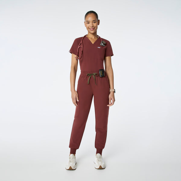 women's Walnut High Waisted Uman Relaxed - Jogger Scrub Pant