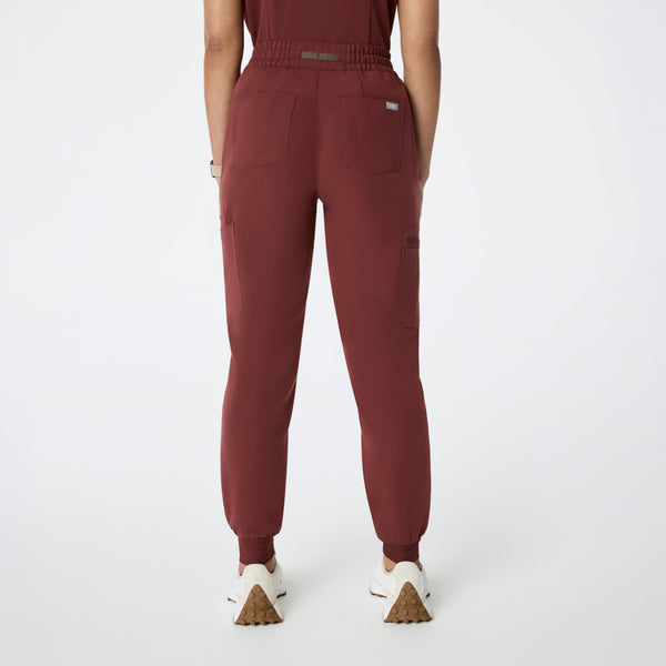 women's Walnut High Waisted Uman Relaxed - Petite Jogger Scrub Pant