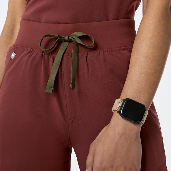women's Walnut High Waisted Zamora - Petite Jogger Scrub Pant™