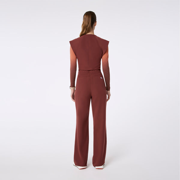 women's Walnut Layton Crewneck Wide Leg - Tall ScrubJumpsuit™