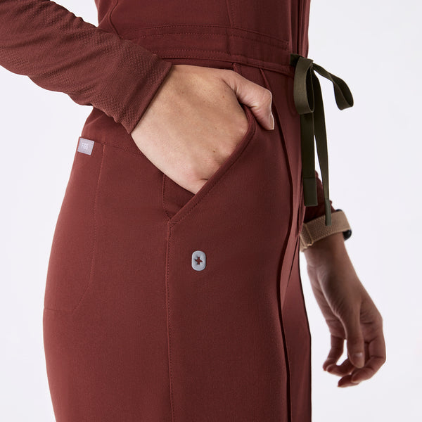 women's Walnut Layton Crewneck Wide Leg - Tall ScrubJumpsuit™