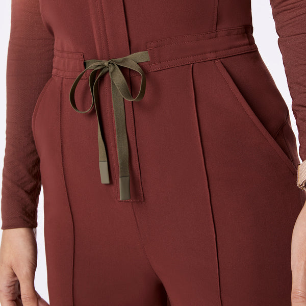 women's Walnut Layton Crewneck Wide Leg - Petite ScrubJumpsuit™