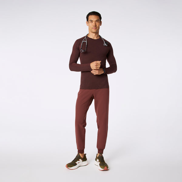 men's Dark Walnut Makato Seamless - Longsleeve Underscrub