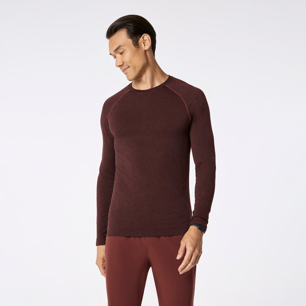 men's Dark Walnut Makato Seamless - Longsleeve Underscrub