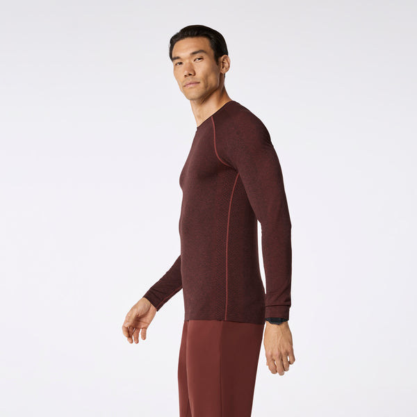 men's Dark Walnut Makato Seamless - Longsleeve Underscrub