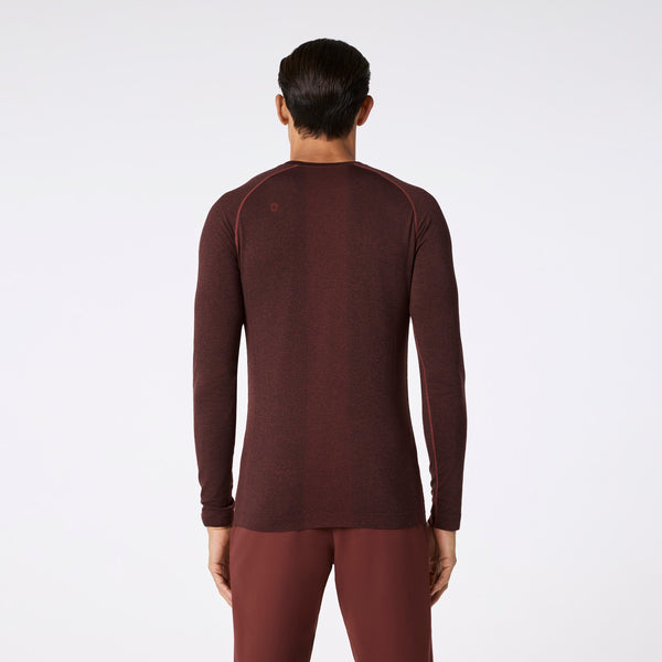 men's Dark Walnut Makato Seamless - Longsleeve Underscrub