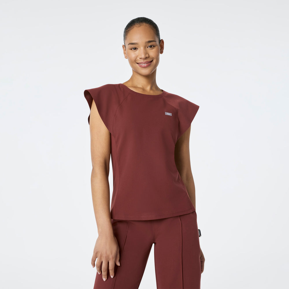 women's Walnut Orillia Slim Scoop Neck - Scrub Top