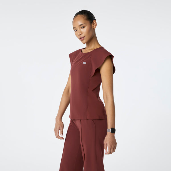 women's Walnut Orillia Slim Scoop Neck - Scrub Top