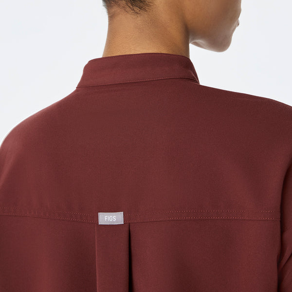 women's Walnut Rafaela Relaxed Longsleeve - Scrub Top