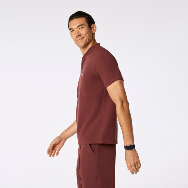men's Walnut Stratton Henley - Shortsleeve Scrub Top