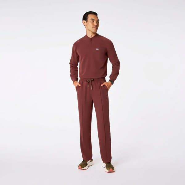 men's Walnut Stratton Henley - Longsleeve Scrub Top