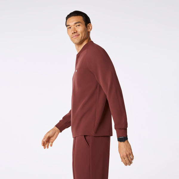 men's Walnut Stratton Henley - Longsleeve Scrub Top