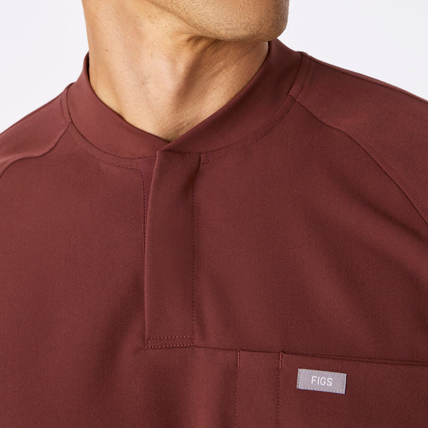 men's Walnut Stratton Henley - Longsleeve Scrub Top