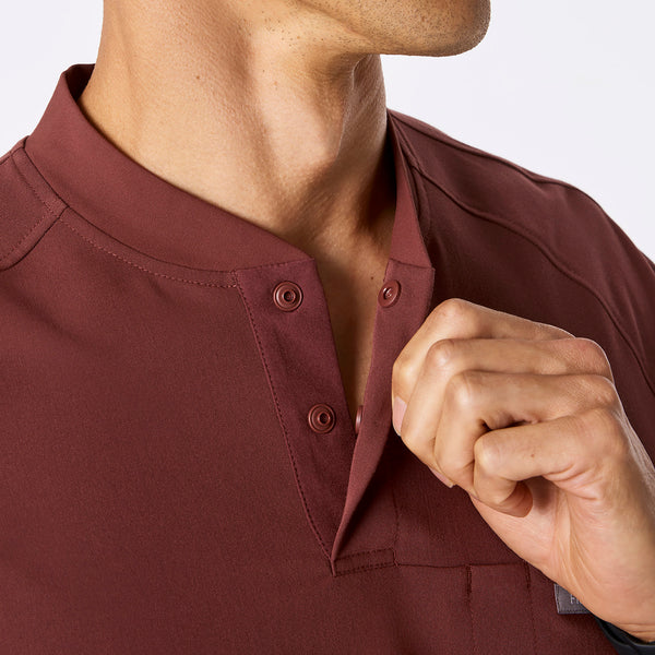 men's Walnut Stratton Henley - Longsleeve Scrub Top