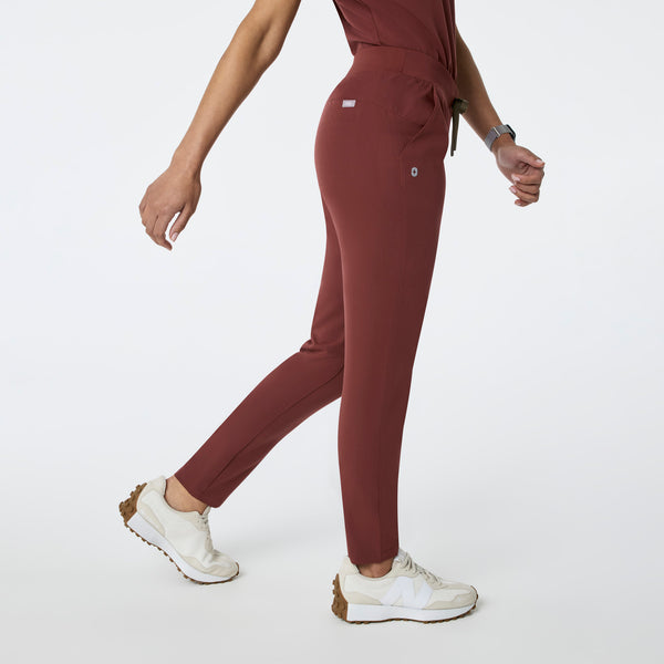 women's Walnut Victoria Slim Tapered - Petite Scrub Pant