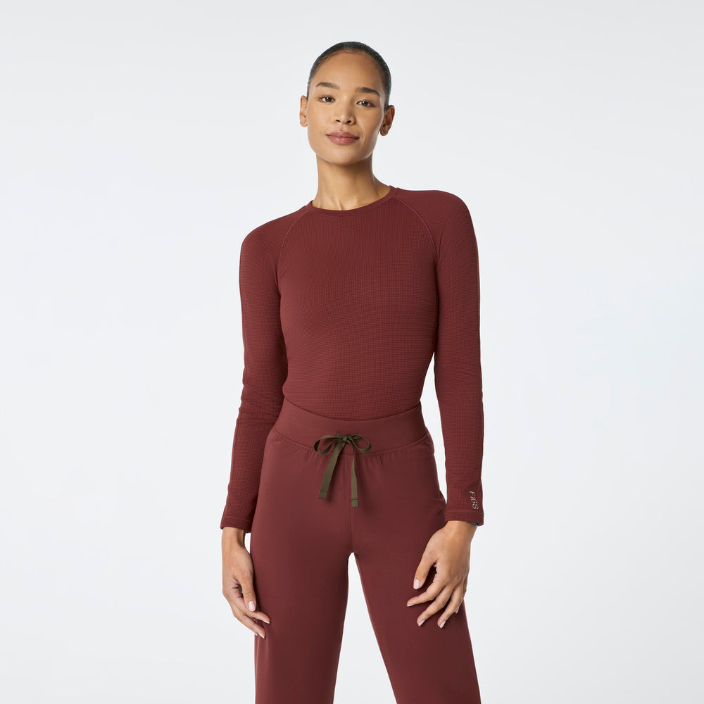 women's Walnut Waffle - Longsleeve Underscrub