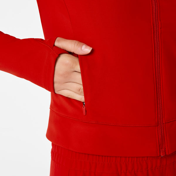 women's Winning Red On-Shift ContourKnit Cropped Scrub Jacket™